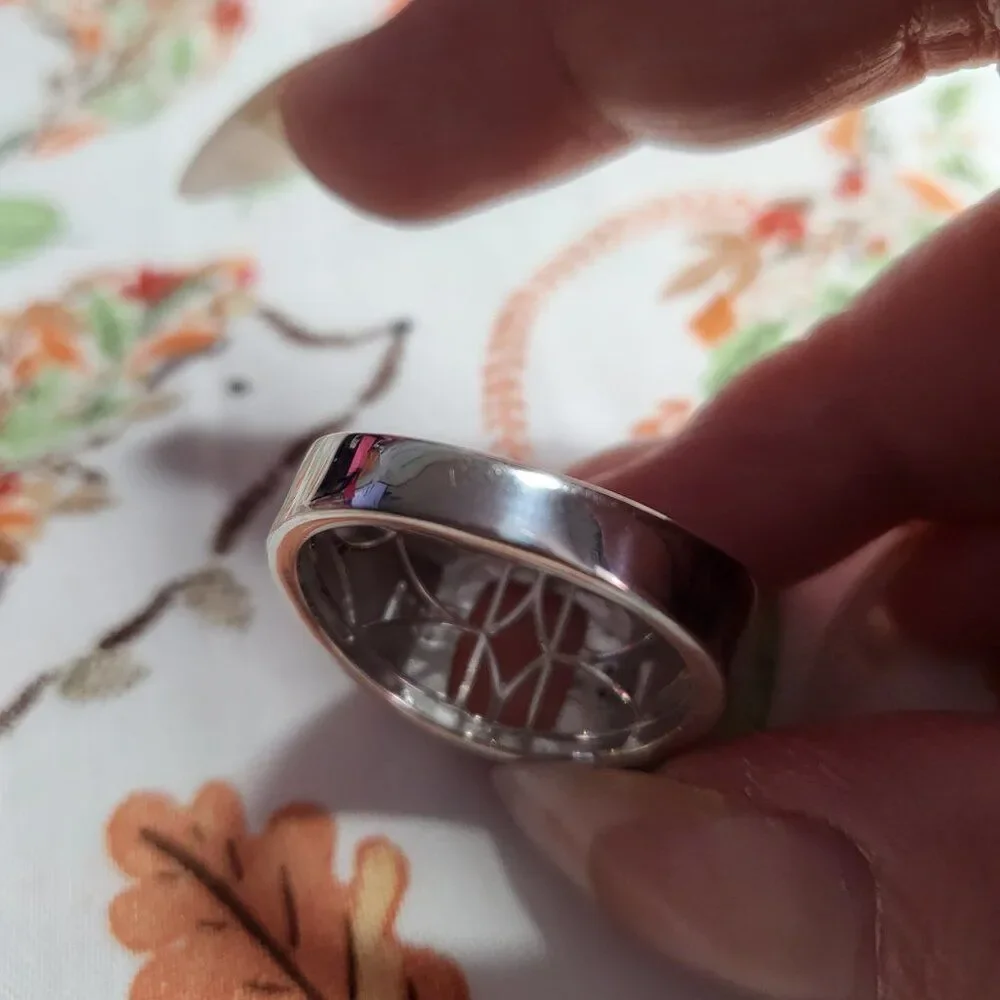 Oregon Peach Opal & White Zircon Mens Ring